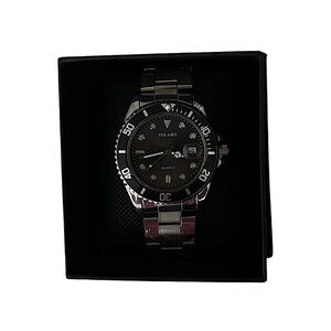 BRAND NEW MENS SILVER GENERIC WATCH BUSINESS OUTFIT ESSENTIAL (FANTASY JEWELRY)